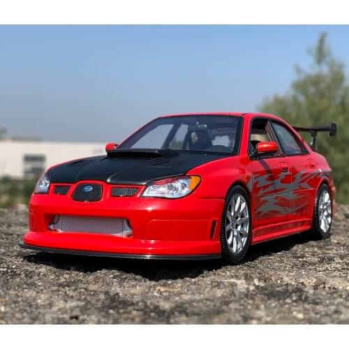 Diecast 1:24 Subaru STi Modified Alloy Car Model Decoration Adult Collection Souvenir Ornaments Display Vehicle Toy Gift