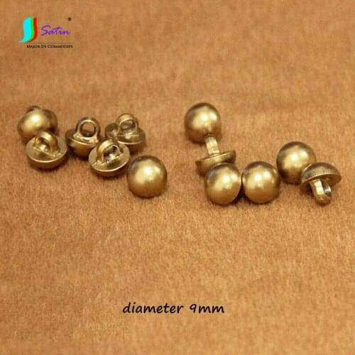 Delicate 9mm Mini Decorate Gold Round Button Garment Sewing Accessories Shirt Button Metal Feeling DIY Crafts A0187L