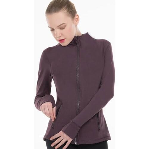2021 pure color ladies new casual tight-fitting jacket high-quality stand-up collar jacket outdoor jacket