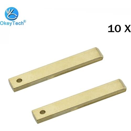 OkeyTech 10pcs/lot Replacement Auto Remote Car Key Shell Uncut Blank HU83 Blade with Groove for Peugeot 307 for Citroen C1 C3