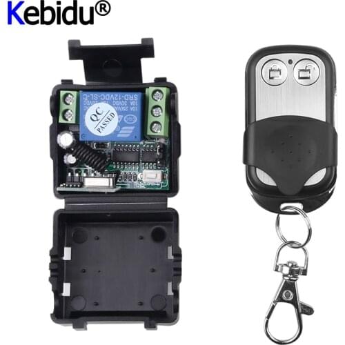 Portable 433Mhz Wireless Remote Control Switch DC 12V 10A 1CH Relay Receiver Module And RF Transmitter Remote Controls
