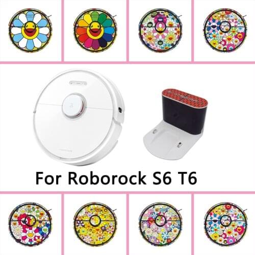 Provide Customized Custom Flower Sticker for Roborock S6 T6 Robot Robotic Vacuum Cleaner Beautifying Skin Spare Part Accessories