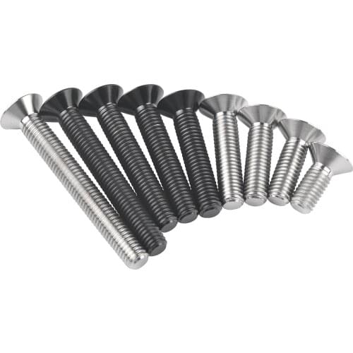 Xingxi 4pcs Titanium Bolts M8X15 20 25 30 35 40 45 50 60 65mm Countersunk Head Screw for Bicycle Brake Motorcycle Modification