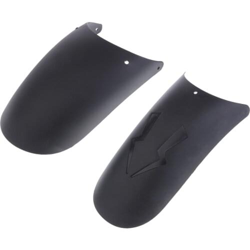 2-Set Black Moto Front Fender MudGuard Extender Rear Extension