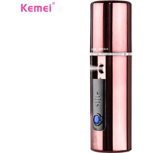 KEMEI Ultrasonic Nano Facial Steamer Facial Mist Sprayer Handy Portable Facial Spa Sprayer Water Supply Instrument Beauty
