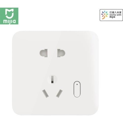 Xiaomi Mijia Smart Wall Power Socket Voice Control OTA Upgrade Intelligent Linkage Plug Sockets Home Outlet 250V Bedroom Socket