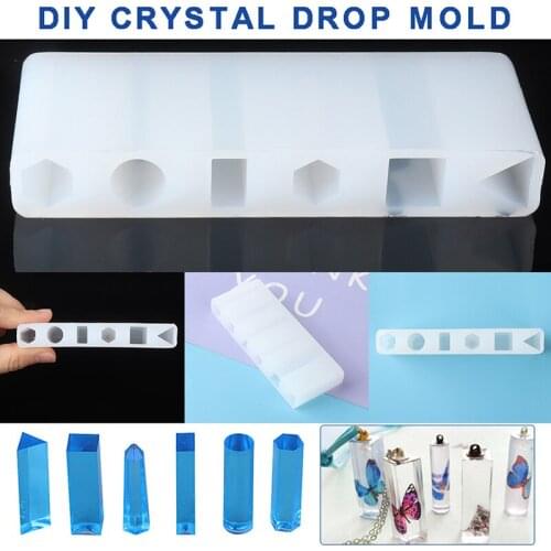 1 Set Flexible Silicone Jewelry Mold DIY Liquid Mould Resin Necklace Pendant Making Tool