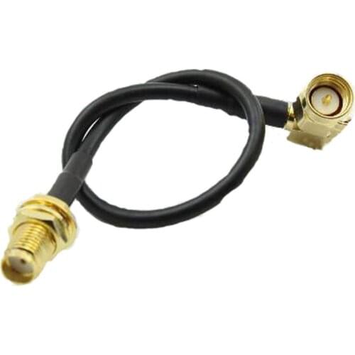 10 Pieces SMA Male Rightangle to SMA Female Connector Cable Pigtail RG 174 15CM