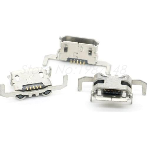 100pcs Micro USB 5pin Reverse tuba Ox horn Power Charging Connector Socket Dock Port For Xbox One xboxone Gamepad Controller