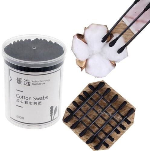 2x Dual Head Hair Brush Pocket Foldable Travel Comb & 1 Box Dual-ended Cotton Swabs