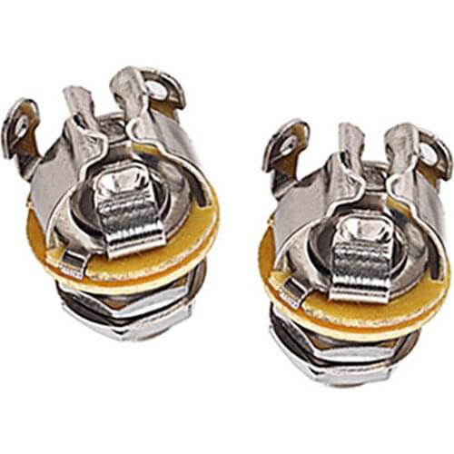 2Pcs 1/4" Mono Jack Socket Replacement for Bass Electric Guitar