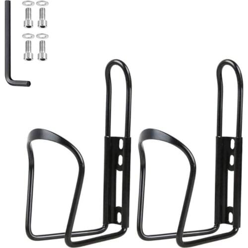 2 Packs Water Bottle Cages Basic MTB Bike Bicycle Alloy Aluminum Lightweight Water Bottle Holder Cages Brackets