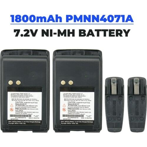 2X Replacement Battery for Motorola A6, A8, BPR40, Mag One BPR40 Walkie Talkie 1800mAh 7.2V