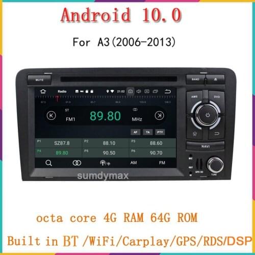 Android 9.0 Car Multimedia Player 4G RAM 2 DIN For Audi A3 S3 GPS stereo radio navigation multimedia Audio Touch SCREEN