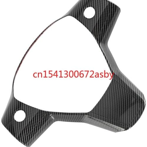 For Tesla Model 3 / Y Steering wheel button decorative frame carbon fiber texture car interior sticker sequins
