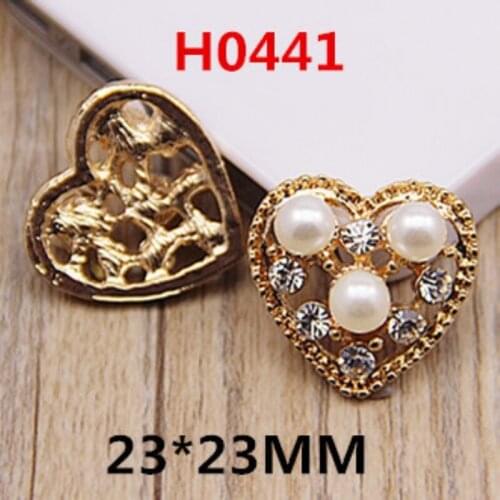 Hot Sale wholesale 20pcs/lot rhinestones with pearl button crystal DIY mobile phone hair decoration Accessories YF136