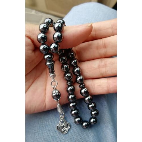8mm muslim gift islamic 33 black hematite Prayer beads Rosary tasbih Misbaha Masbaha tespeeh Allah sibha tesbih Ramadan Eid