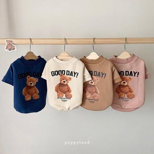 Pet Dog Clothes Winter Cute Dogs Hoodies Sweatshirt Cartoon Bear For Small Medium Dogs Pullover Coats French Bulldog Chihuahua