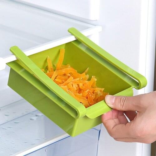 Refrigerator Shelf Storage Rack Pull Type Food Preservation Box Eco Friendly Plastic Container Kitchen Organizer Tools