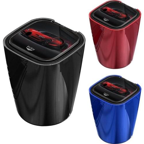 Hot new product car ashtray mini trash can storage cup container cigar ash tray with LED light chimney holder