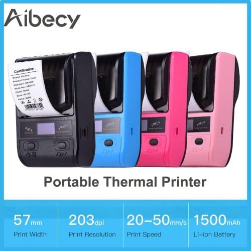 Portable 58mm Thermal Printer USB NFC Bluetooth-compatible Printer Shipping Express Label Printer for Shipping Package Labels