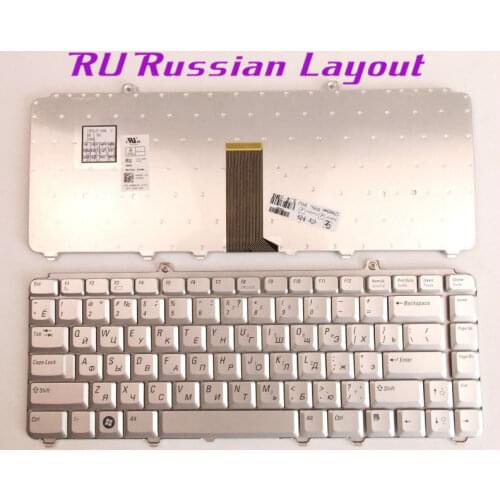 Russian RU Layout Keyboard For Dell PP14L PP22L PP25L PP26L PP28L PP29L PP41L A071 Laptop/Notebook Silver
