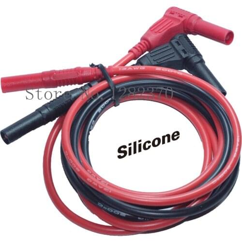 [SA] 14AWG silicone test leads five meters long red and black 3pair /lot
