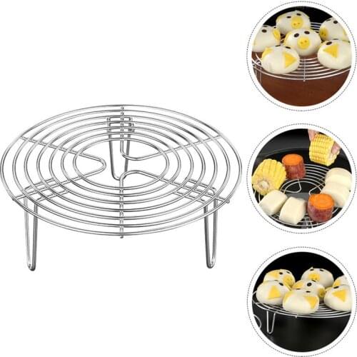 Stainless Steel Steamer Egg Storage Rack Multi-Purpose Round Cooling Rack For Steaming