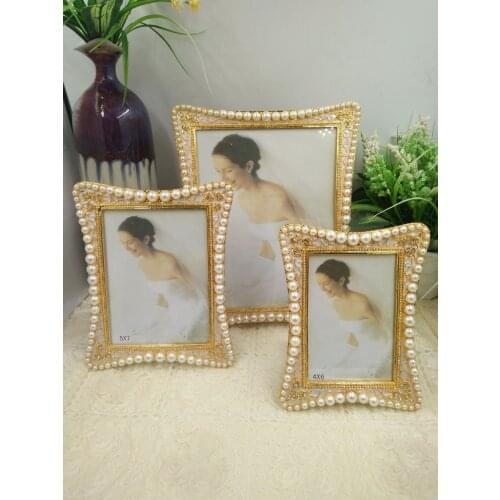6/7/10 Inch Light Luxury Metal Photo Frame Living Room Ornaments