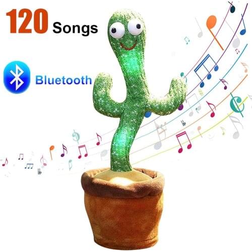 Dancing cactus talking cactus Stuffed Plush Toy Electronic toy with song plush cactus potted toy Early Education Toy For kids