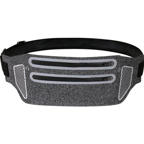 Outdoor sports mini Bag for phone double zipper Women Banana bag Ultra thin fitness running waist bag men waterproof Belt bag