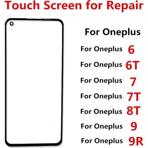 Oneplus7T Outer Screen For Oneplus 7T One Plus Front Touch Panel LCD Display Out Glass Cover Lens Phone Repair Replace Parts