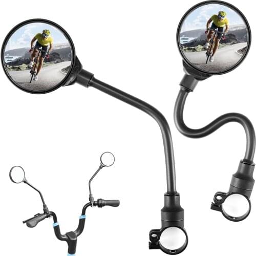 General Bicycle Rearview Mirror Adjustable Handlebar Rearview Mirror Rotating Wide Angle Mountain Bike Road Bike Bicycle Accesso
