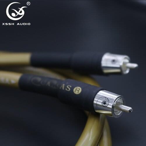 1 pair 0.5m ~ 8m High Quality YIVO XSSH OFC pure copper plated silver RCA female male XLR to RCA Audio Cable Line Wire Cord