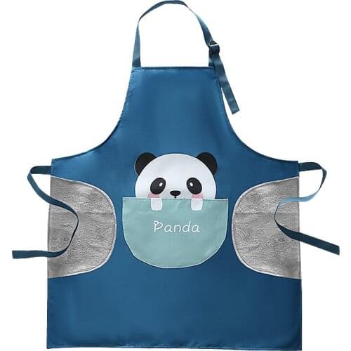 1PC Cleaning Tool Anti-oil Fabric Kitchen Apron For Woman Men Chef Cartoon Animal Print BBQ Aprons Bibs Kitchen Accessories