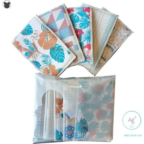 10PCS Microfiber cleaning sponge dishcloth kitchen dish towel scouring pad high-quality scourer cleaning cloth household rags