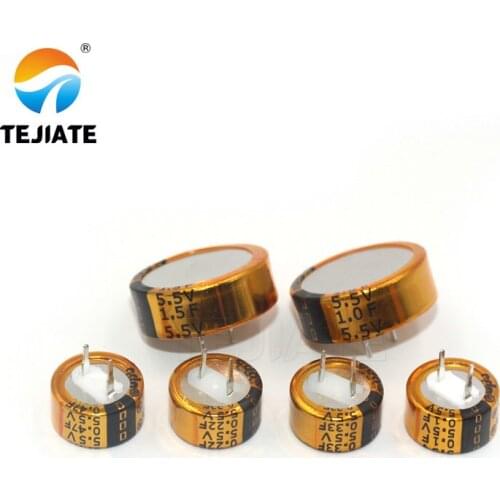 2PCS Super Faraday Capacitor 5.5V 0.1/0.33/0.47/1.5F C-type Double Layer Capacitor