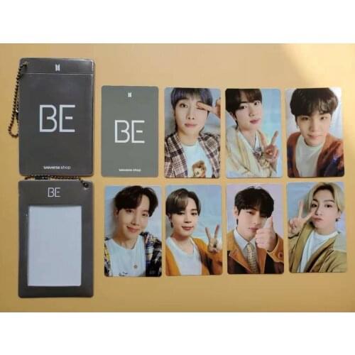 2021 KPOP Newest Bangtan Boys Keychain Card poster New Album BE Photocard JUNGKOOK JIMIN SUGA V RM School Bag Girls Keyrings