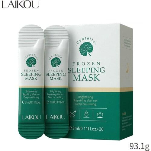 3ML*20 Pieces LAIKOU Centella Asiatica Frozen Film Boxed Mask Disposable Moisturizing Night Repairing After Sun Deep Nourishing