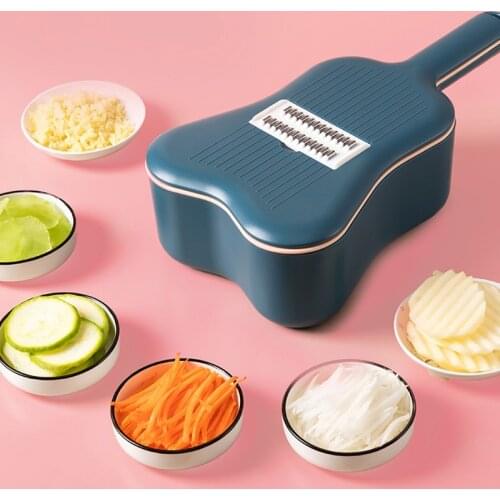 Household Multifunctional Drain Basket Cutter Apple Slicer Potato Cucumber Carrot Grating Artifact Kitchen Creative Accessories