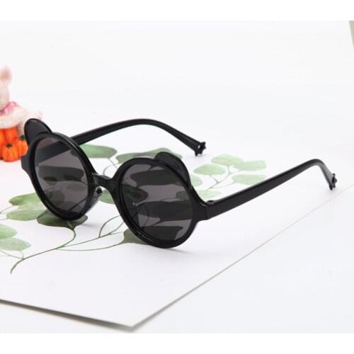 Childrens 2021 Sunglasses Bear Shape Ears Kid Sunglasses Cartoon Cute Retro Luxury Baby Boy Girl Sunglasses Sun Glasses Oculos