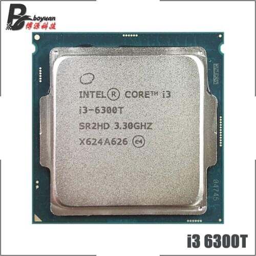 Intel Core i3-6300T i3 6300T 3.3 GHz Dual-Core Quad-Thread CPU Processor 4M 35W LGA 1151