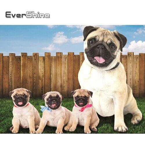 Evershine 5D Diamond Painting Full Drill Square Dogs Cross Stitch Diamond Embroidery Sale Animals Rhinestones Pictures Beadwork