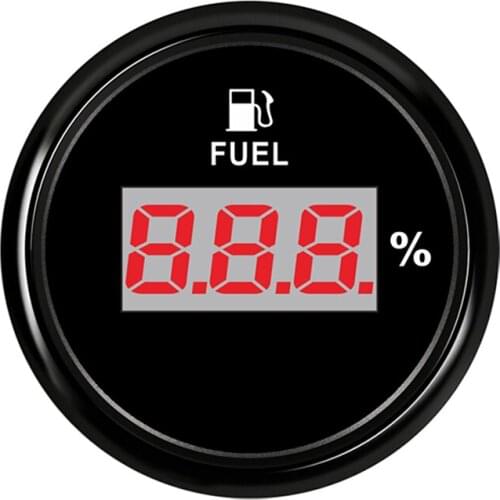 52 mm Fuel Level Gauge for Motorcycles Marine Tank Level Meter Indicator Car Digital Fuel Level Gauge 240-33ohm / 0-190ohm