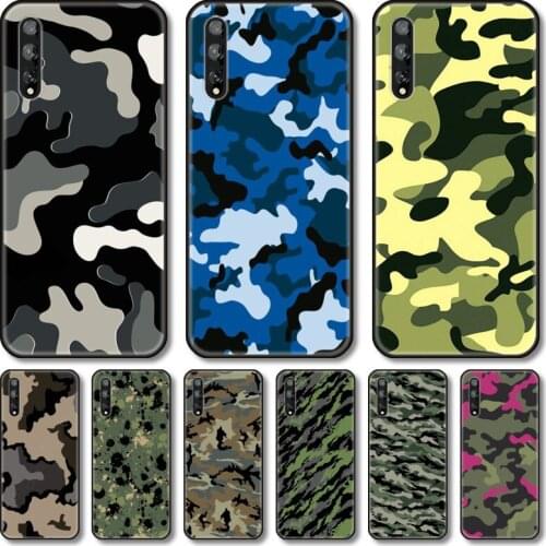Soldier camouflage Phone Case For Huawei Y 5 6 7 8 9 A P S Pro 2020 2019 Black Shell Cover