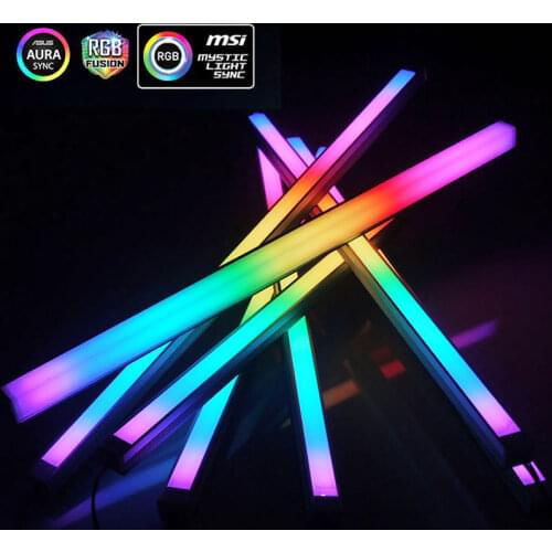 R505 Computer 5V/3PIN Aluminum RGB/VDG Color Light Strip Chassis Light With Magnetic Multicolor RGB LED Pollution Color Lamp