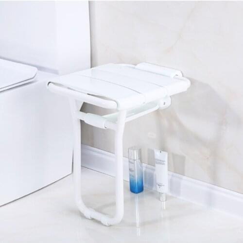 Barrier free bathroom stool wall shower folding seat toilet elderly armrest shoes bath stool wall chair