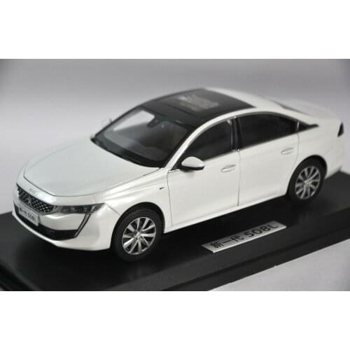 1:18 Diecast Model for Peugeot 508L 508 2019 White Rare Alloy Toy Car Miniature Collection Gifts
