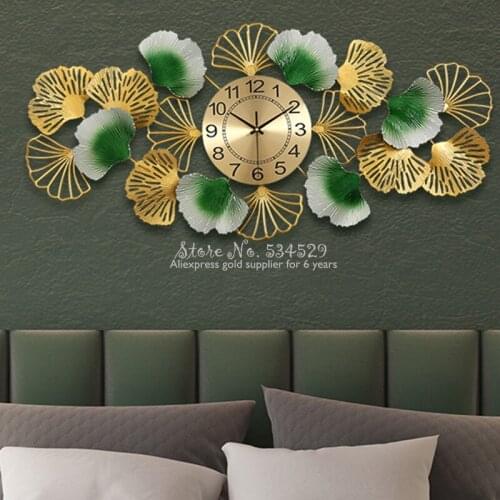Home Living Room Wall Decoration Pendant Wall Hanging Mural Decoration Sofa Background Metal Wall Clock