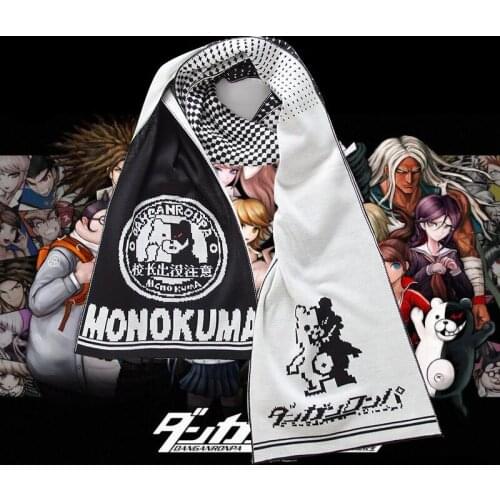 New Anime Danganronpa V3 Killing Harmony Scarf Fashion School Student Dangan ronpa monokuma Cosplay Scarves